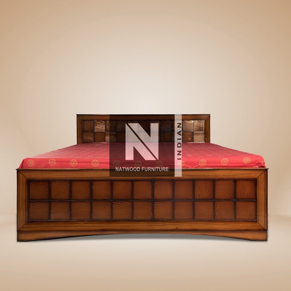 natwood-furniture-CHOCOLATE ROUGH FINISH KING BED